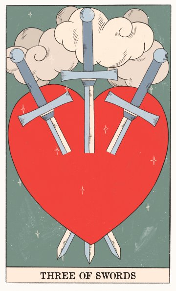 Тройка Мечове (Three of Swords) - Таро карта значение